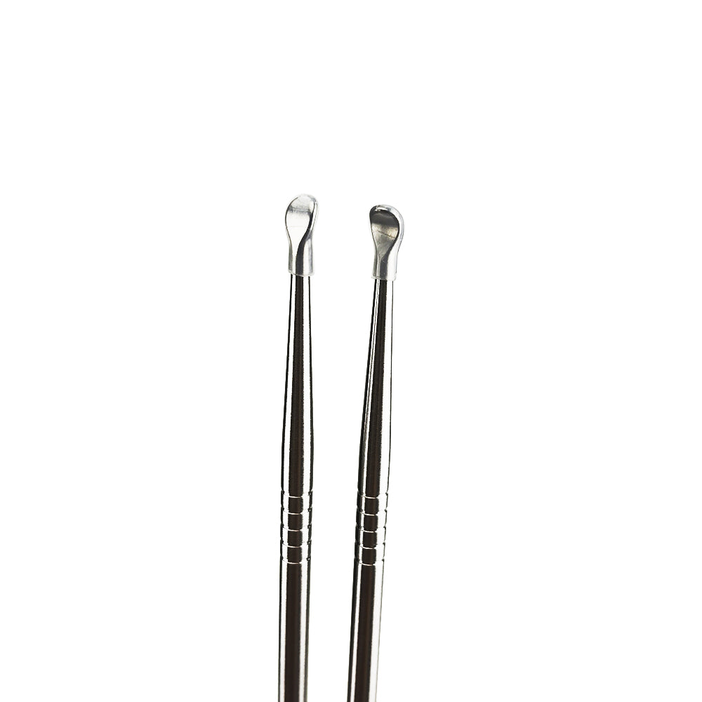 2pcs Long Tonsil Stone Remover Tool + Earwax Curette Pick Wax Remover Tool Stainless Steel