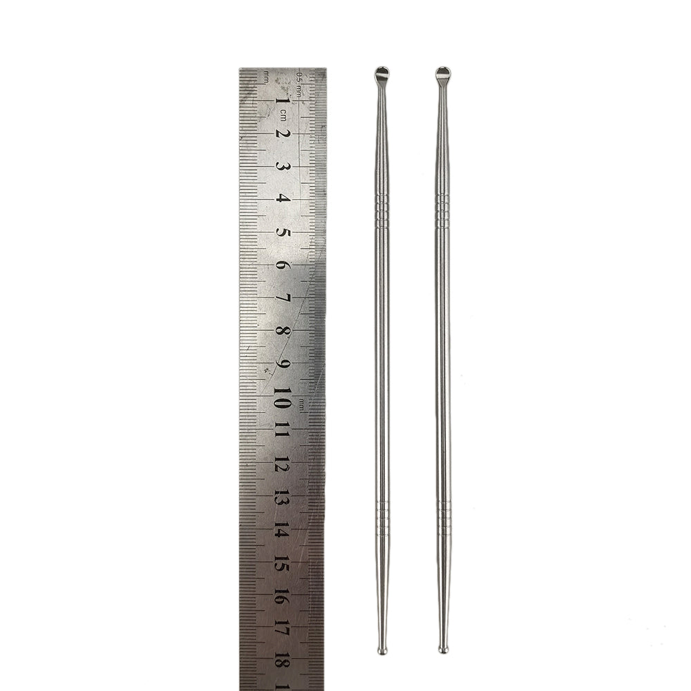 2pcs Long Tonsil Stone Remover Tool + Earwax Curette Pick Wax Remover Tool Stainless Steel