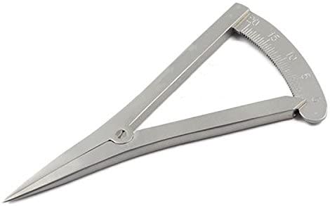 1 Piece Ophthalmic Eye Caliper Scale Straight Double Eyelid Tool 20mm Self-Lock, Stainless Steel