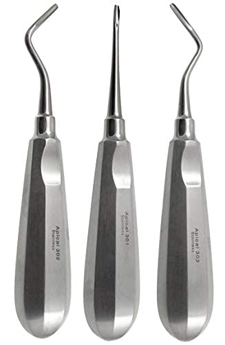 Airogesin 9 Pcs Basic Dental Surgery Extracting Forceps Elevators Set Kit - Stainless Steel Dental Surgical Instruments with CASE