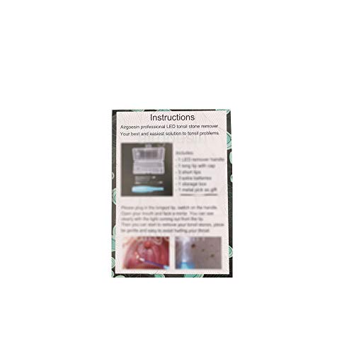 Airgoesin 2 Lighted Tonsil Stone Remove Tool, 10 Tips, Tonsillolith Pick + Case Oral Clean Longer Attachment