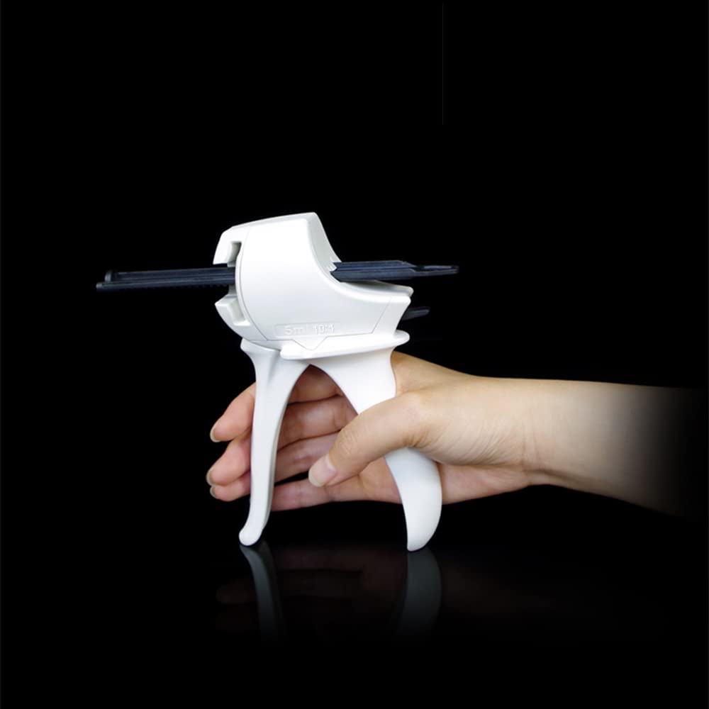 Airgoesin 1:1 Ratio Dental Impression Cartridge Mixing Universal Dispenser 5ml Mixing Dispensing Gun 135 Degree Autoclavable AB Gun (1:1)