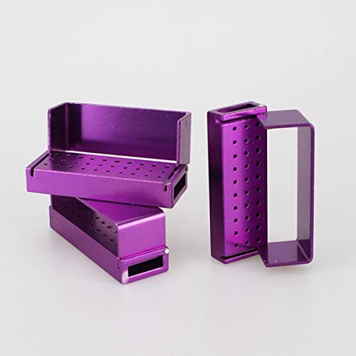 6pcs New Aluminum Drills Burs Holder Block Case Organizer Instrument