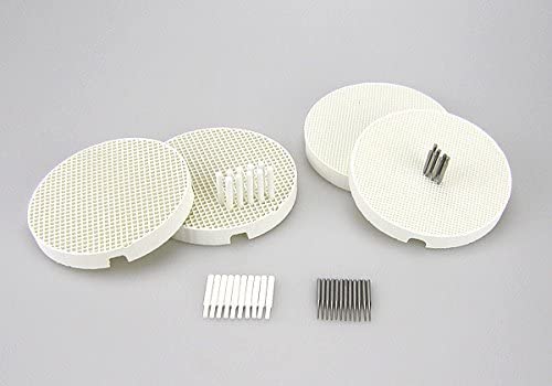 4 Dental Lab Porcelain Honeycomb Firing Trays with 20 Zirconia and 20 Metal Pins