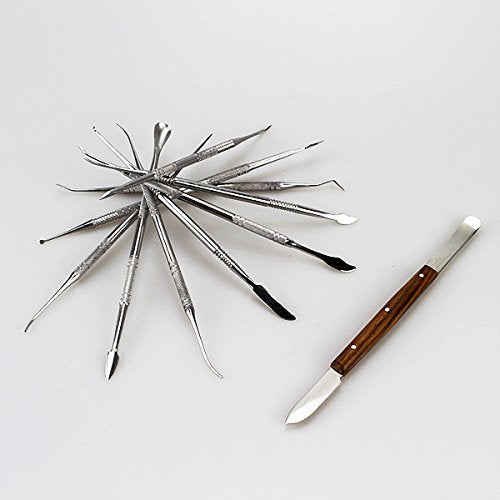 Airgoesin Dental Wax Carvers Set Clay Sculpting Tool Sets Carving Knife Tool kit Pottery Sculpture Modeling Carving Tools DIY Set