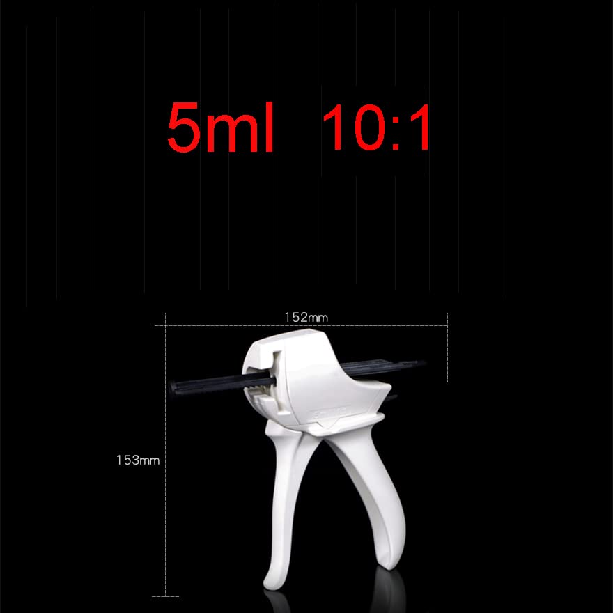 Airgoesin 1:1 Ratio Dental Impression Cartridge Mixing Universal Dispenser 5ml Mixing Dispensing Gun 135 Degree Autoclavable AB Gun (1:1)