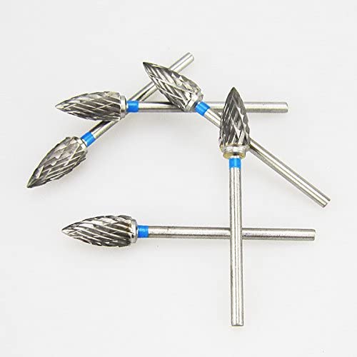 10pcs/set Tungsten Steel Nitrate Carbide Buffing Burrs 3/32" (2.35mm) Shank