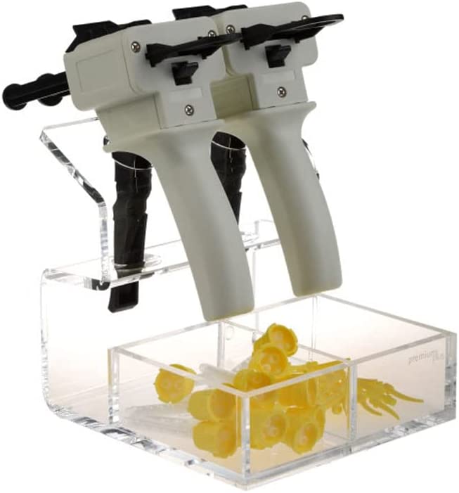 Dental Impression Cartridge Delivery Dispenser Gun Mixing Tips Organizer Holder Acylic