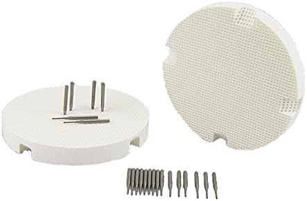 2pcs Dental Lab Honeycomb Round Firing Trays with 20 Metal Pins