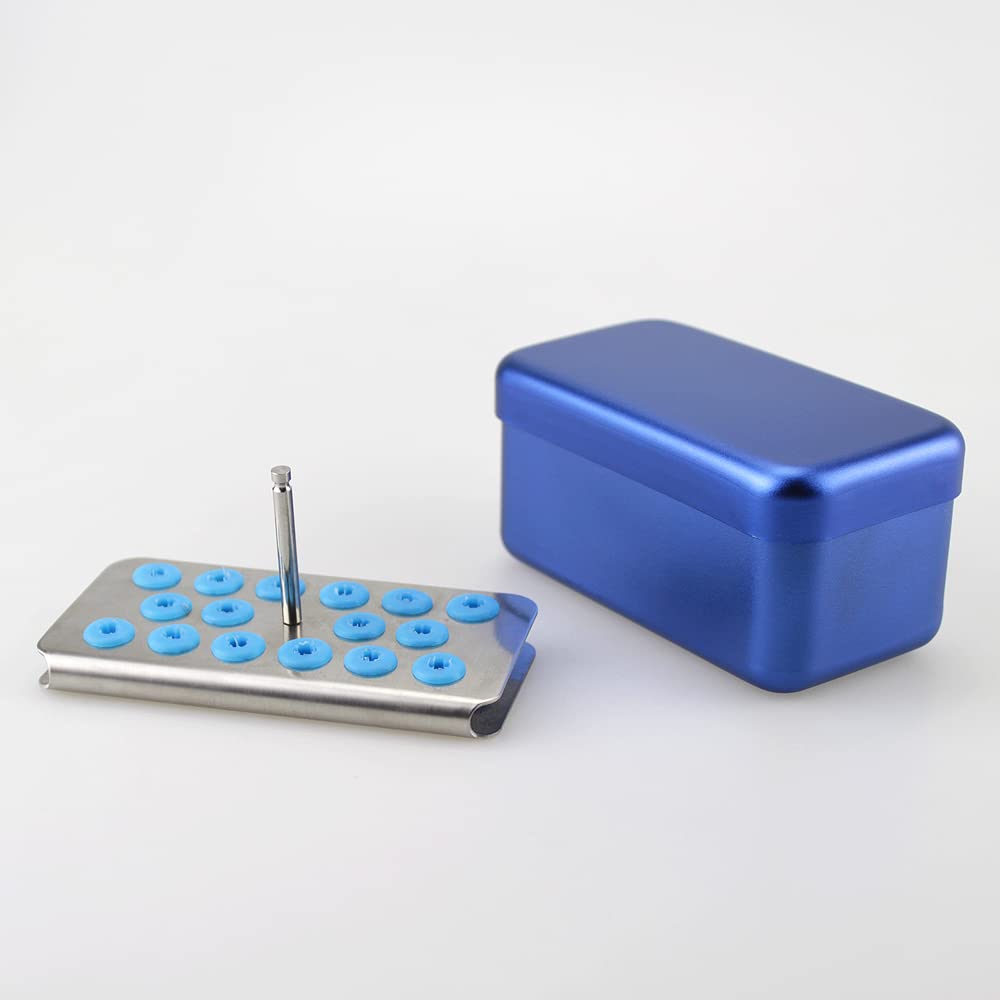 Airgoesin Dental Ultrasonic Tooth Cleaner Scaler Tips Files Holder Stand Block Container 16 Holes