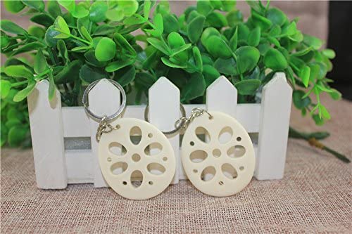 Airgoesin 20pcs Keychain Key Ring Hang Lotus Root Cute Promo Shop Gift for Kids Party Favors & School Carnival Prizes
