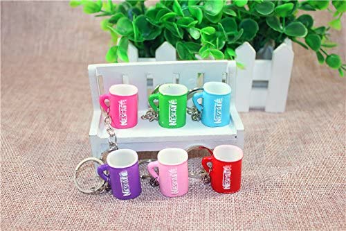 Airgoesin 20pcs Keychain Key Ring Hang Water Cup Shape Cute Coffee Shop Promo Gift