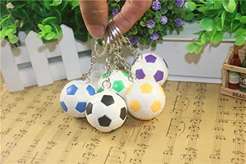 Airgoesin 10pcs Soccer Keychains Ball Sports Soccer Key Chain for Boys School Carnival Reward Backpack, Purse, Luggage, Sports Themed Party Favors, Goodie Bag Fillers Team Gifts