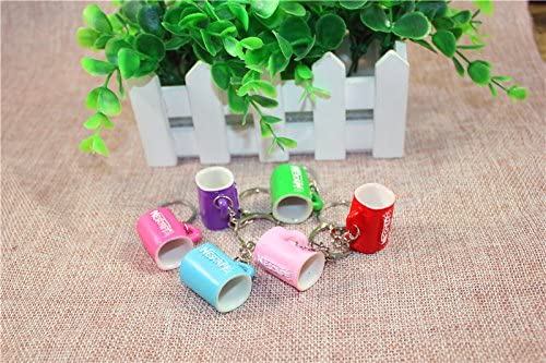 Airgoesin 20pcs Keychain Key Ring Hang Water Cup Shape Cute Coffee Shop Promo Gift