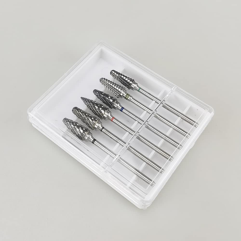 Airgoesin High Quality HP Cutting Burs Cutter Drill Polisher Tungsten Carbide Steel 6pcs/pk, Shank Diameter 2.35mm