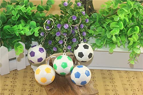 Airgoesin 10pcs Soccer Keychains Ball Sports Soccer Key Chain for Boys School Carnival Reward Backpack, Purse, Luggage, Sports Themed Party Favors, Goodie Bag Fillers Team Gifts