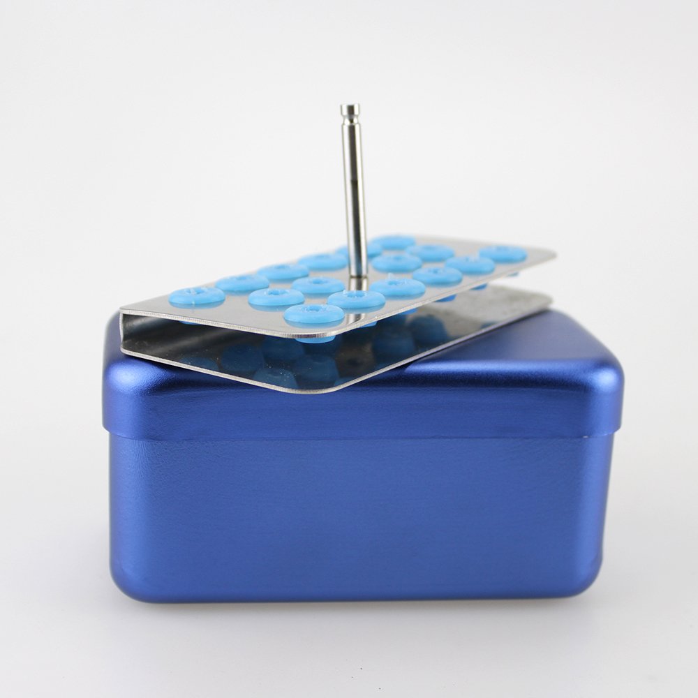 Airgoesin Dental Ultrasonic Tooth Cleaner Scaler Tips Files Holder Stand Block Container 16 Holes