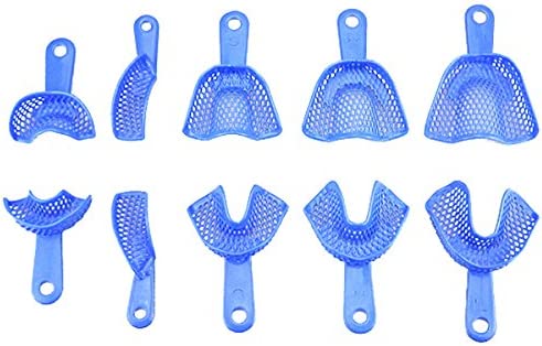 10pcs Plastic-Steel Dental Impression Trays