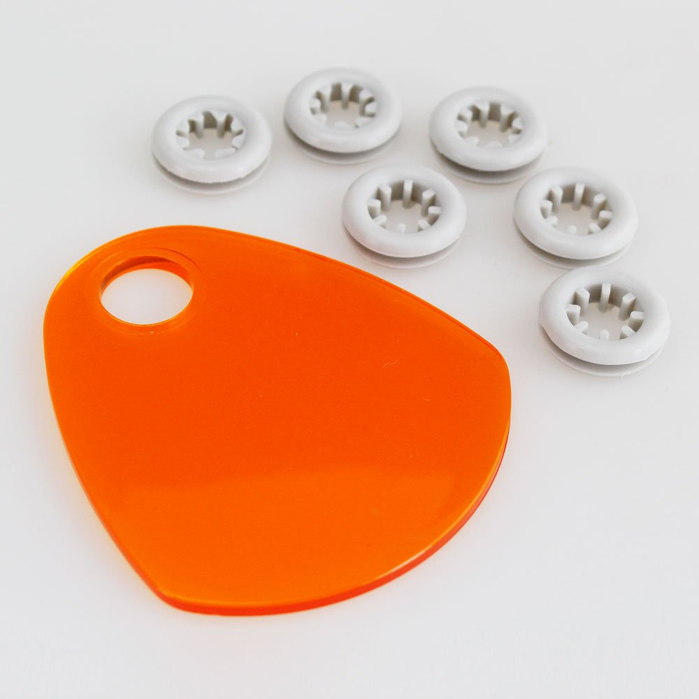 Airgoesin 1 Dental Curing Light Shield Plate Shade Board Hood + 5 Silicone Insert Rings