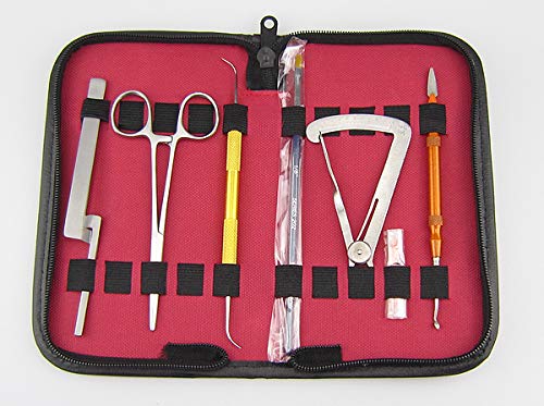 Airgoesin Denture Ceramic Porcelain Sculpturing Knife Spatula Blade Brush Carving Hand Plaster Dental Crown Gauge Caliper
