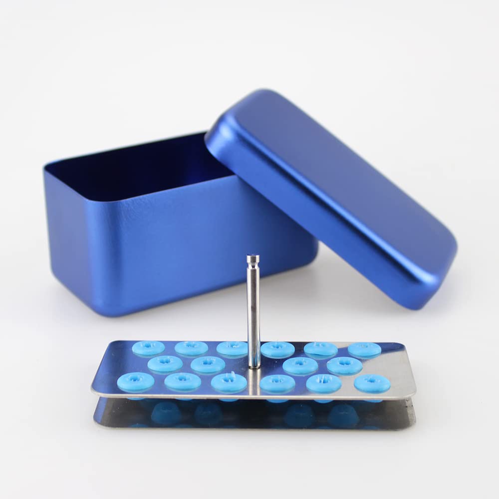 Airgoesin Dental Ultrasonic Tooth Cleaner Scaler Tips Files Holder Stand Block Container 16 Holes