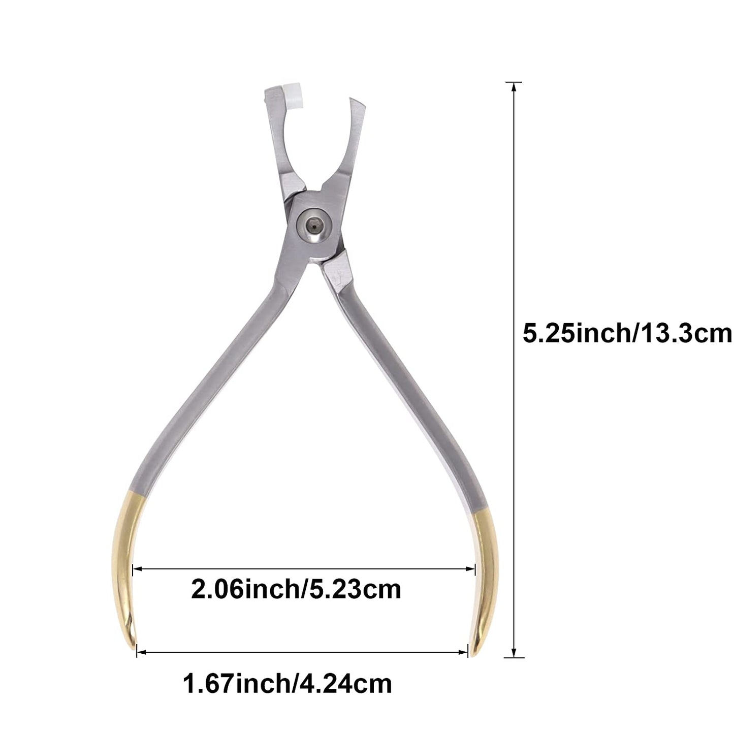Orthodontic Band Removing Pliers, Molar Band Remover Pliers Stainless Steel with White Removable Cap for Brackets Straps Wires