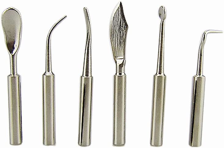 6 Wax Tip/Pot for Dental Lab Electronic Waxer Wax Pen Pencil