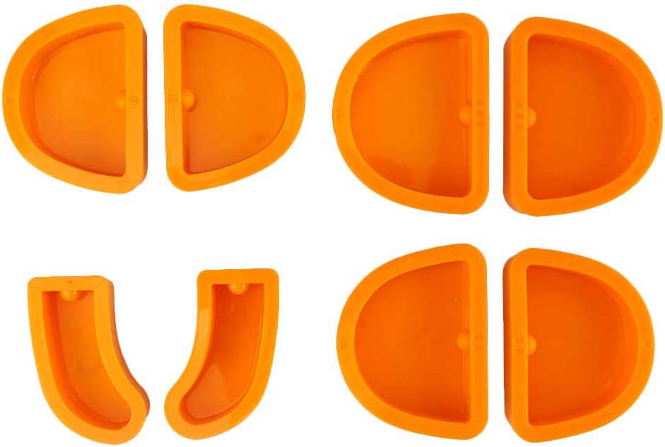 Airgoesin 8pcs Dental Lab Silicone Plaster Model Former Base Molds Mould Tool Tray
