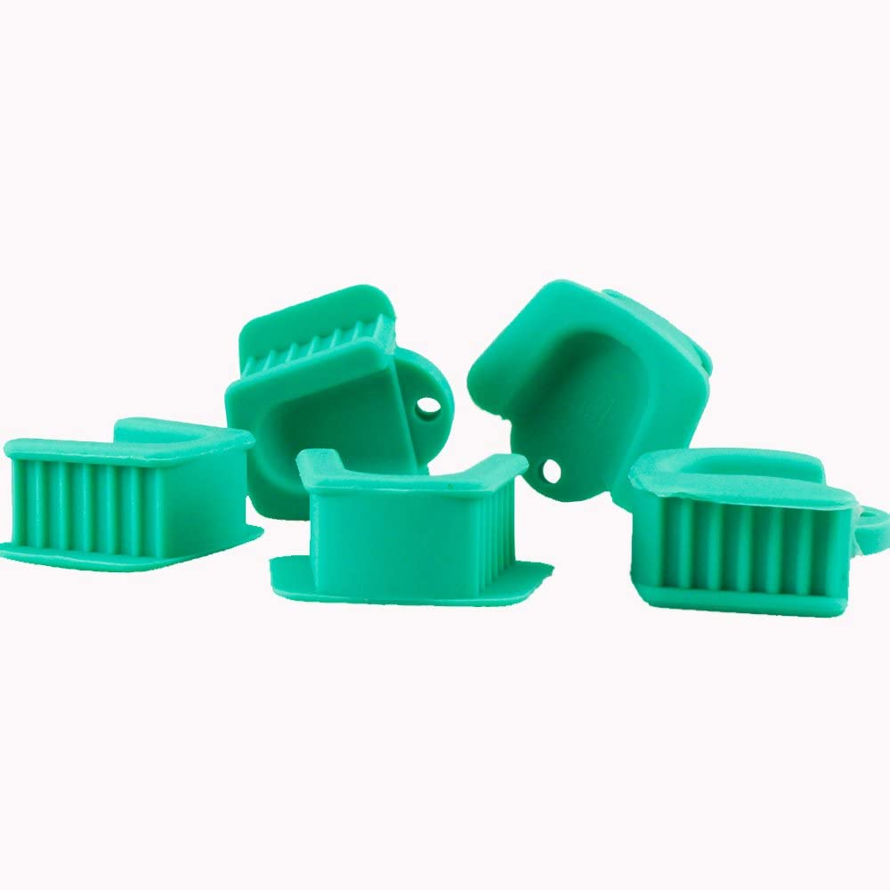 Airgoesin 5pcs Dental Oral Silicone Mouth Prop Bite Blocks, Large Size Adult Size Latex Free Cheek Retractor 135 Degrees Celsius Sterilized Latex Free