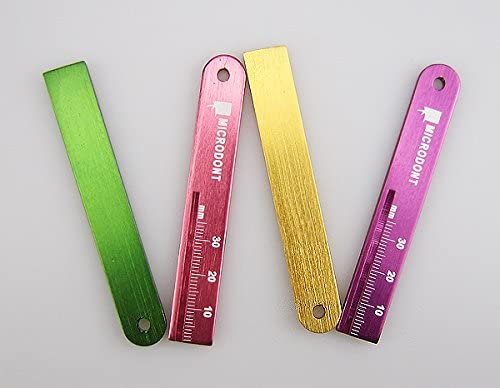 Airgoesin 4pcs Endo Rulers Span Measure Scale Endodontic Dental Instrument Tool