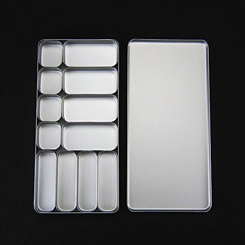 Airgoesin Silver Dental Lab Bur H K File Holder Block Case Endo Box Rack - 1/pk