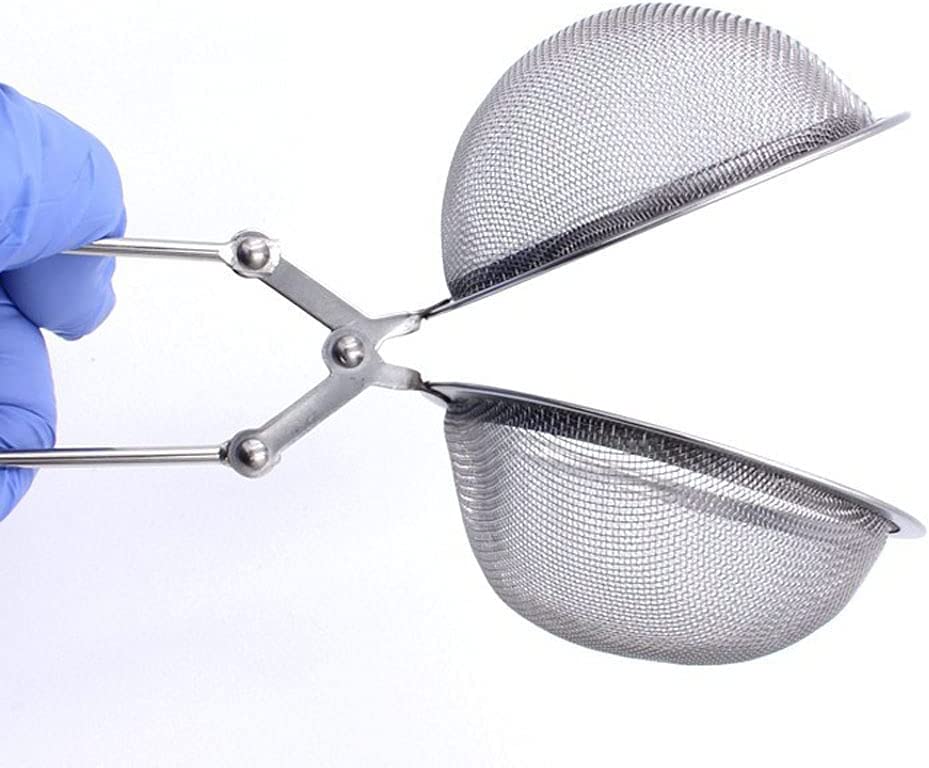 Airgoesin 2pcs Stainless Steel Mesh Screen Jewelry Tattoo Tool Cleaning Basket Ultrasonic Self-Closing Small Parts Holding Basket Holder Strainer