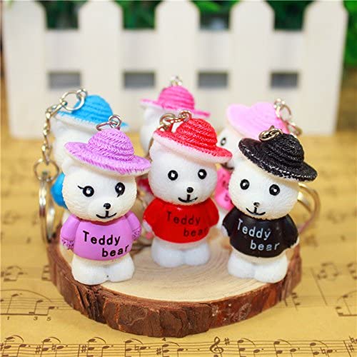 Airgoesin 20pcs Keychain Key Ring Hang polar white Bear Cute Shop Promo Gift Accessories for Bags & Purses