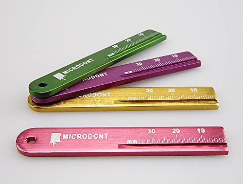 Airgoesin 4pcs Endo Rulers Span Measure Scale Endodontic Dental Instrument Tool