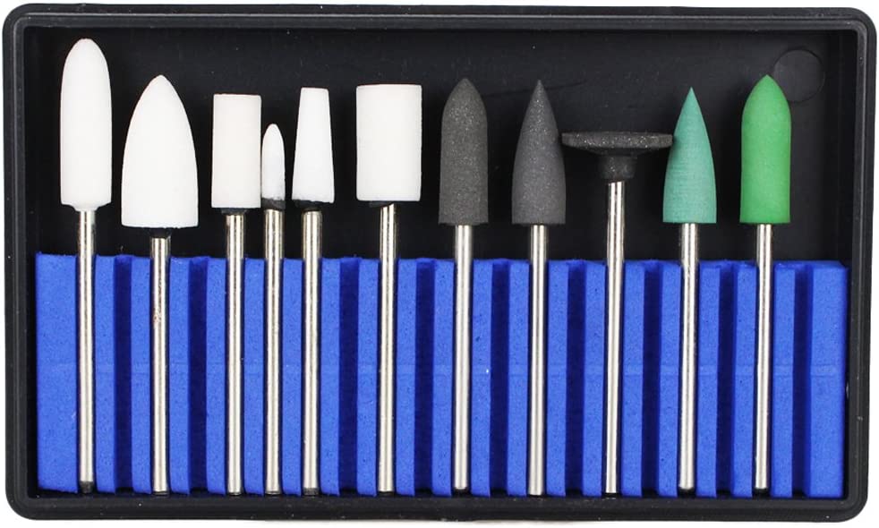 2Boxes / 22pcs Ceramic Grinding Stone Abrasive Rubber Polishing Burs Alloy 3/32" (2.35mm) Shank