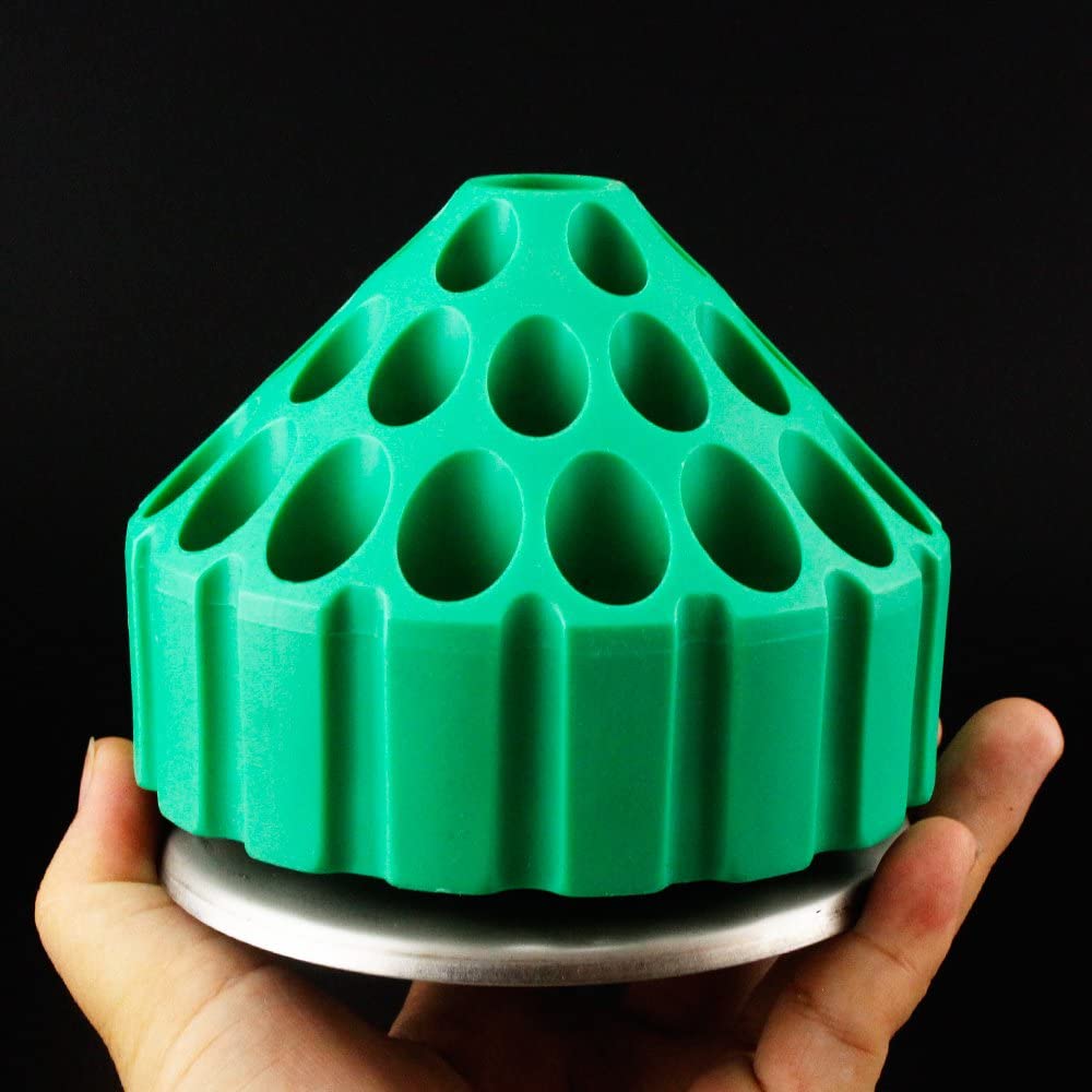 Airgoesin 1 Rotatable Dental Polisher Burs Drill Brush Pen Tool Holder Case Block Case Table Organizer Stand (Gray)