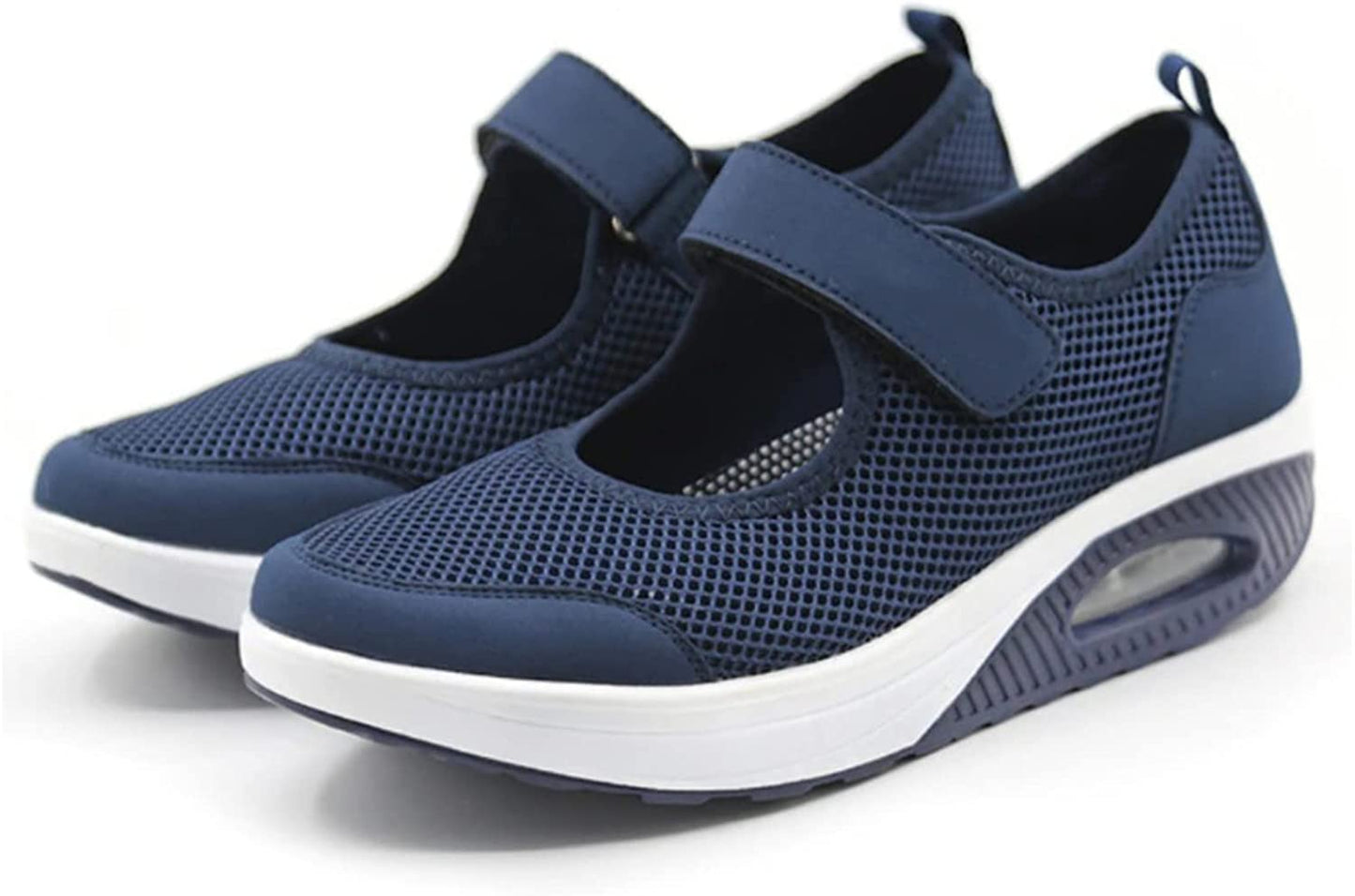 Breathable Slip-On Orthopedic Women's Diabetic Walking Shoes - Comfort Working Nurse Shoes Adjustable Wedges Slip-on Sneaker (Grey,37)