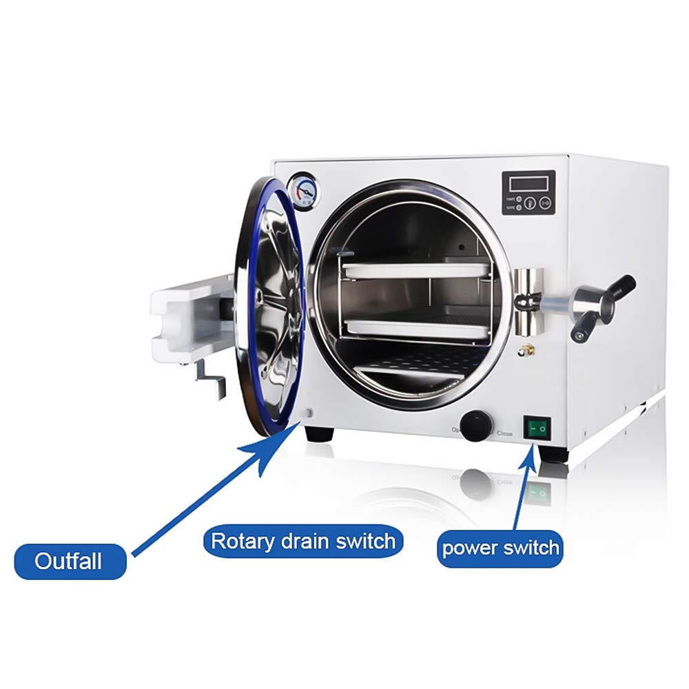 Airgoesin 18L Surgical Instruments Autoclave Steam Stainless Steel Sterilization Machine Lab Equipment E218