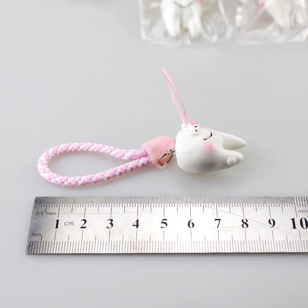 Airgoesin 10pcs Dental Cell Phone Chain Hang Rope Strap Ring for Dentist Team Gift Tooth