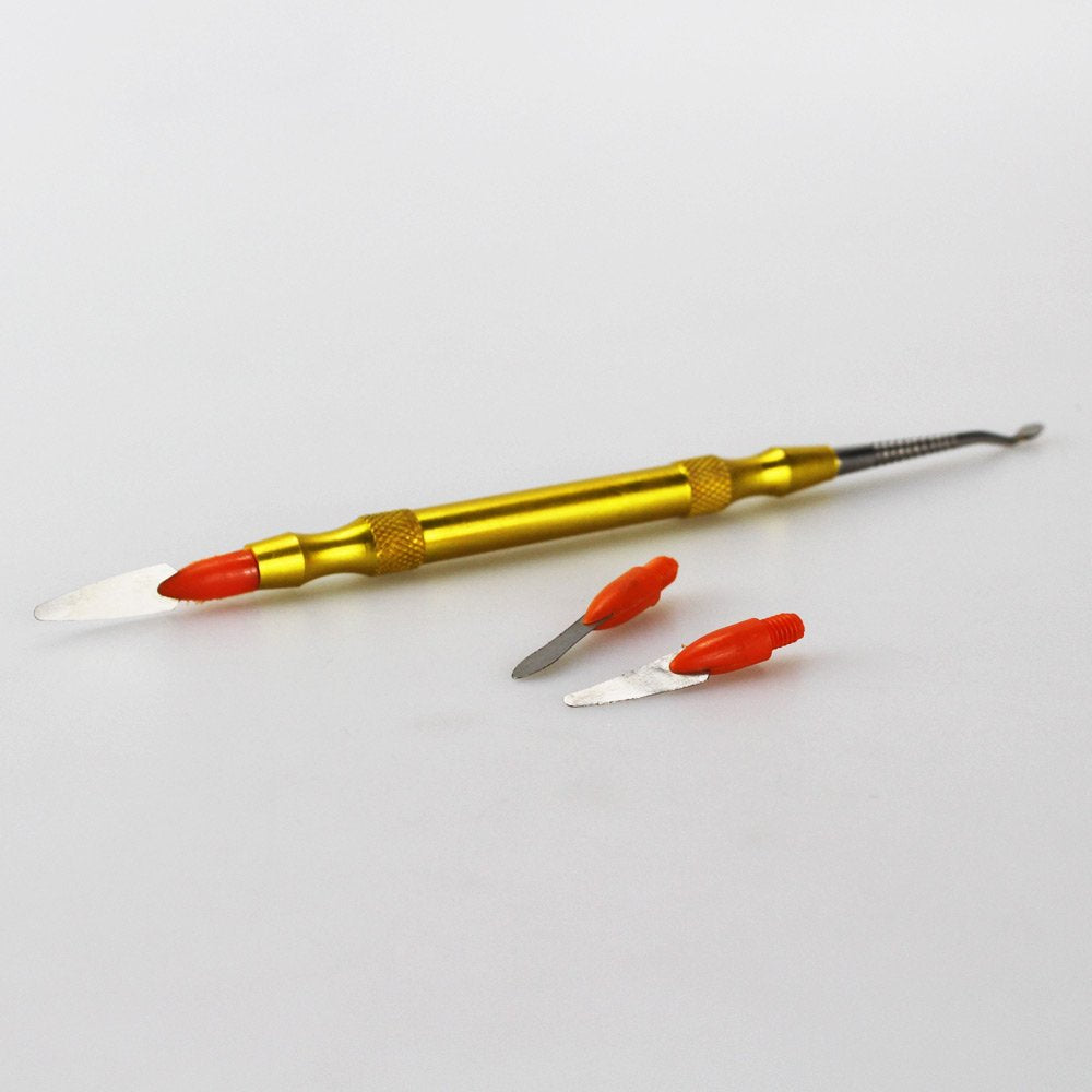 Airgoesin Denture Ceramic Cement Mixing Knife Dental Lab Blade Double Heads