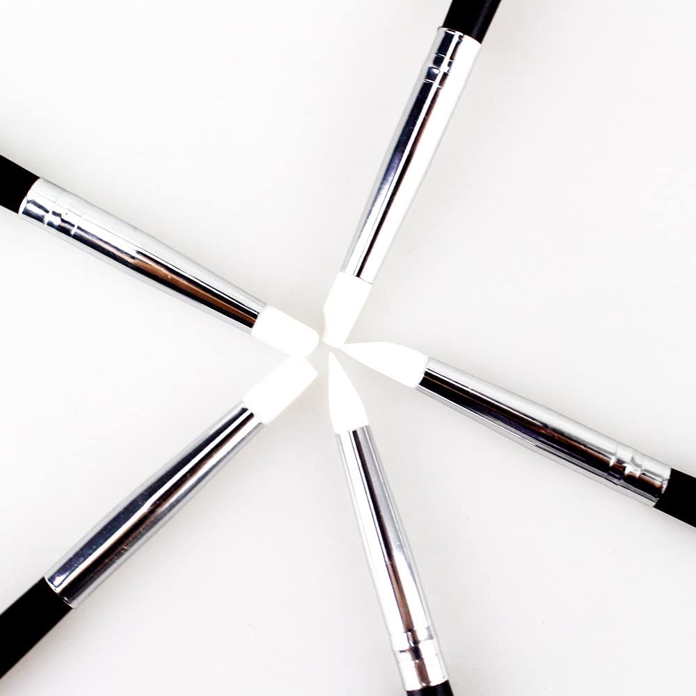 Airgoesin 5pcs Dental Adhesive Composite Resin Cement Porcelain Ceramic Teeth Shaping Reparing Silicone Pen Tool