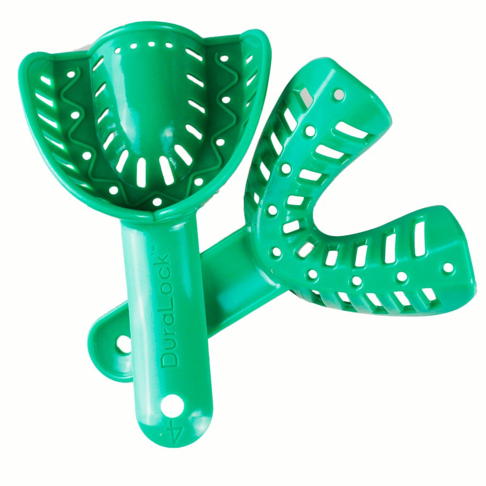Airgoesin 12pcs Dental Impression Tray Plastic New Autoclavable Retention Size4 Tool