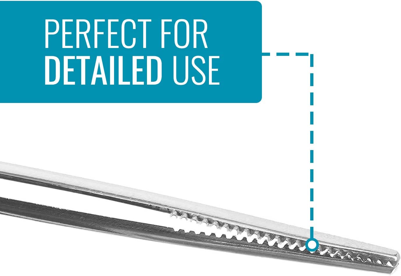 Surgical Tweezers and Dressing Forceps, 5.5 inches long, Serrated, Stainless Steel