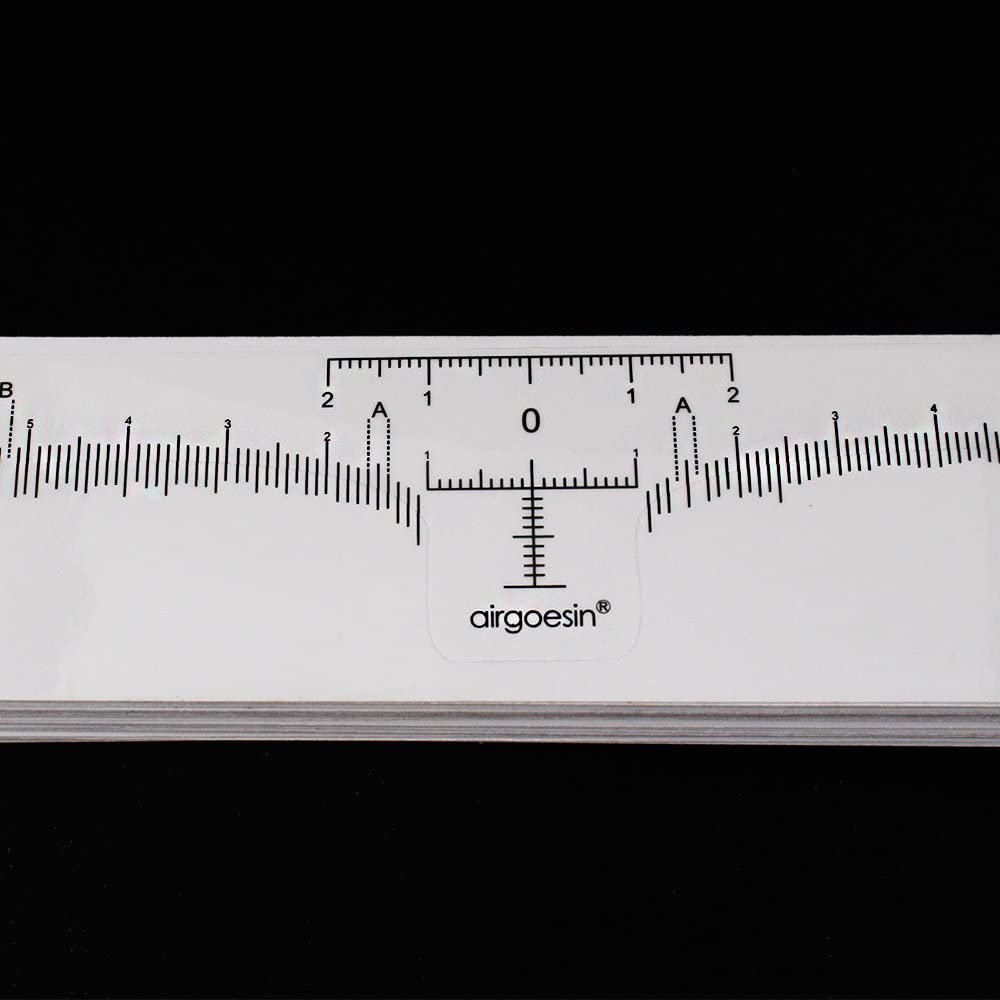 Airgoesin 200pcs Disposable Adhesive Eyebrow Microblading Ruler Guide Sticker Tape Tattoo Template Beauty Tool