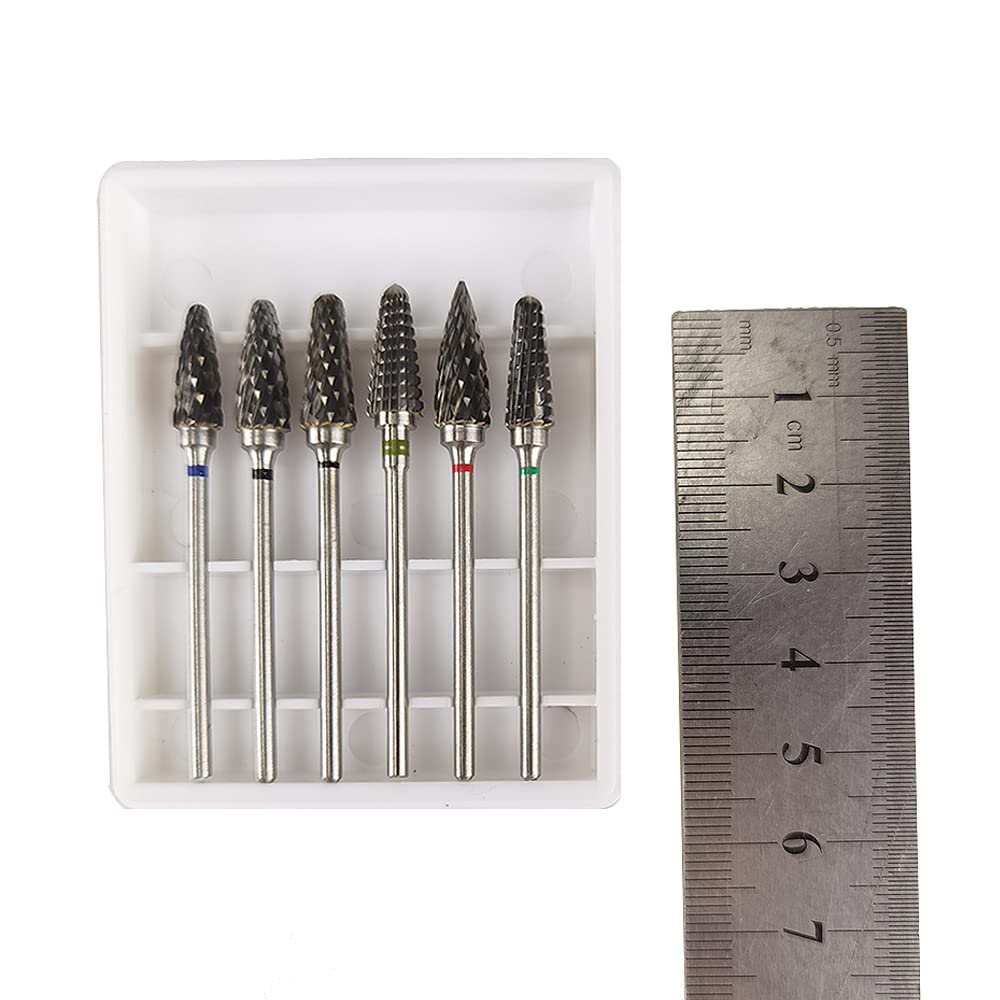 Airgoesin High Quality HP Cutting Burs Cutter Drill Polisher Tungsten Carbide Steel 6pcs/pk, Shank Diameter 2.35mm