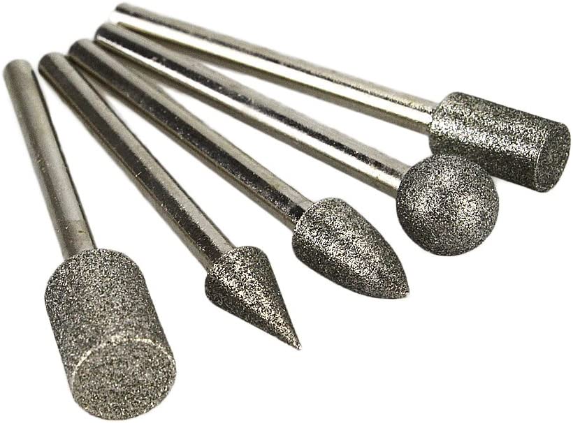 25 Diamond Burs Millers Drill Jewelers Alloys Burs Polisher 3mm Shank