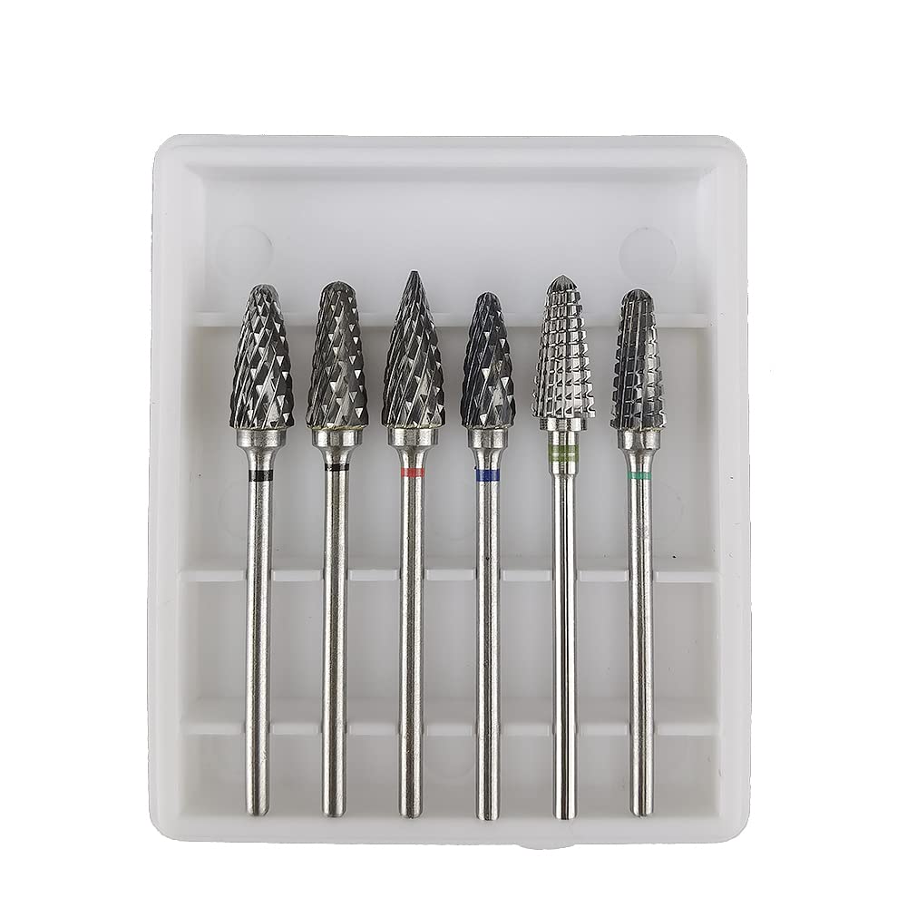 Airgoesin High Quality HP Cutting Burs Cutter Drill Polisher Tungsten Carbide Steel 6pcs/pk, Shank Diameter 2.35mm
