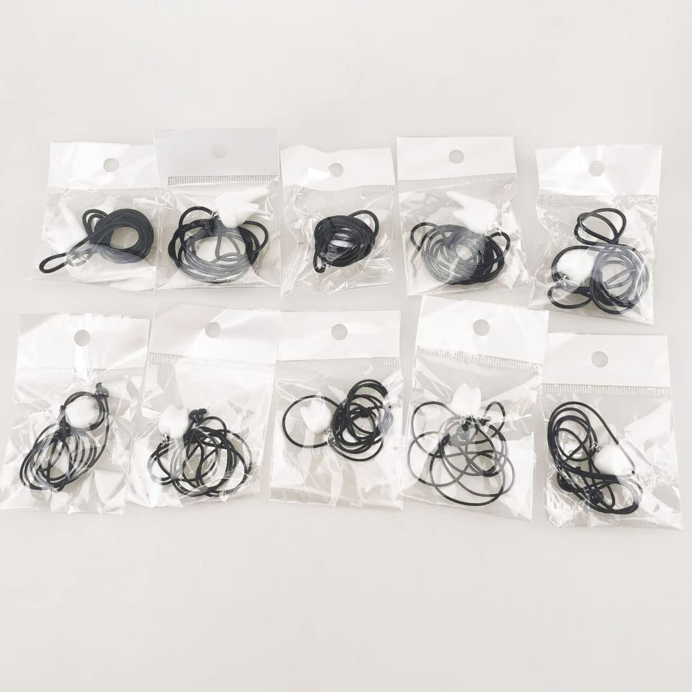 Airgoesin 10pcs Resin Tooth Shape Pendant Necklaces Black Waxed Cord Necklace Dental Office Gift