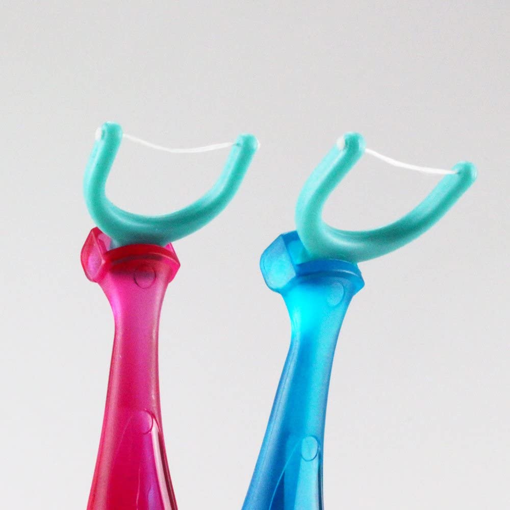 Dental 2 Flosser Floss Handle Holder + 270 Disposable Heads Tooth Oral Cleaner
