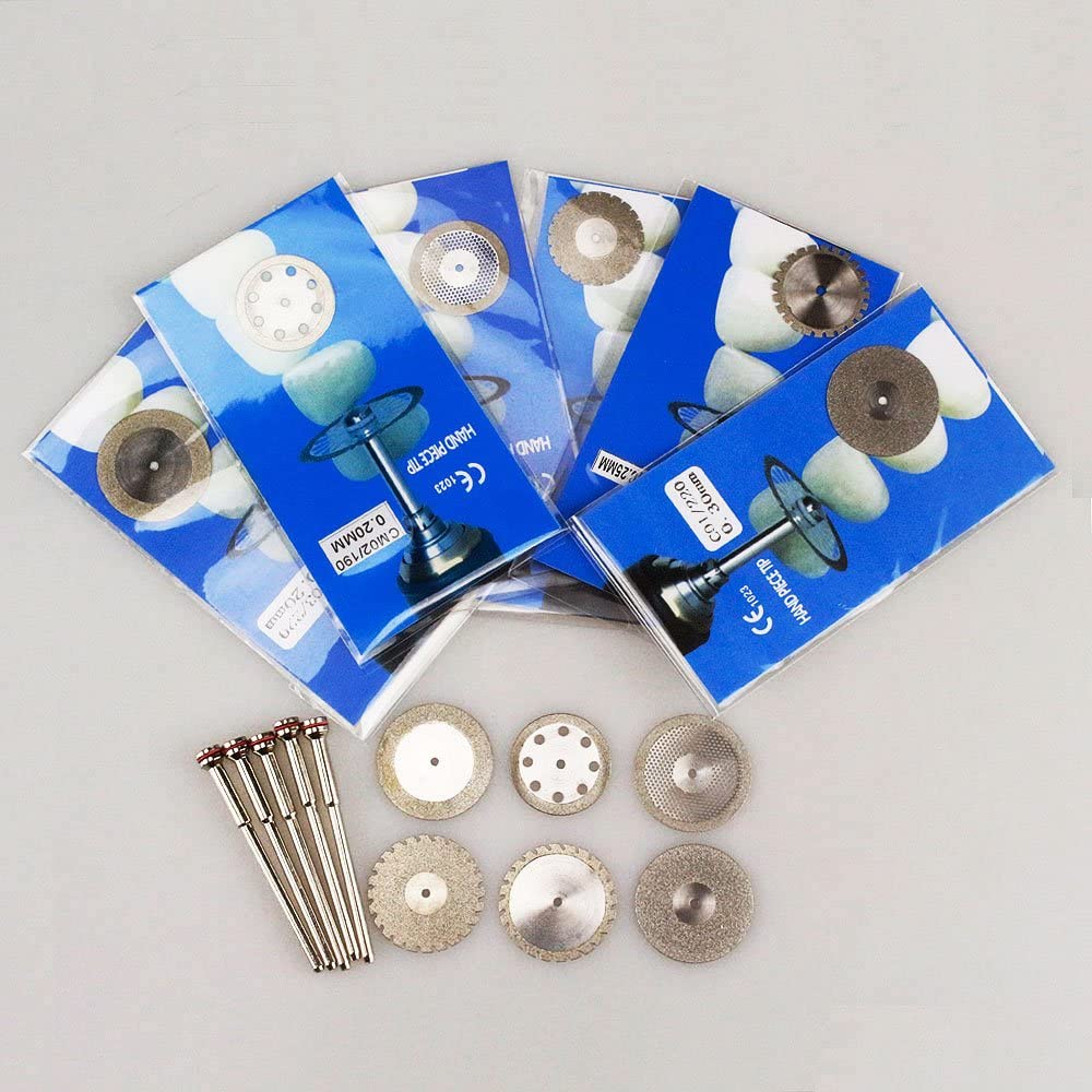 Airgoesin 12 Diamond Polishing Wheel Saw Disc Cutter + 5 HP Shank Mandrel 2.35mm